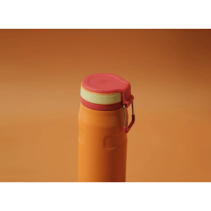 Botella de agua Isotermica Con Pajita - 0,7L - ICEFLOW™ BOTTLE TWIST FLIP 2.0 - Goldenrod Coral