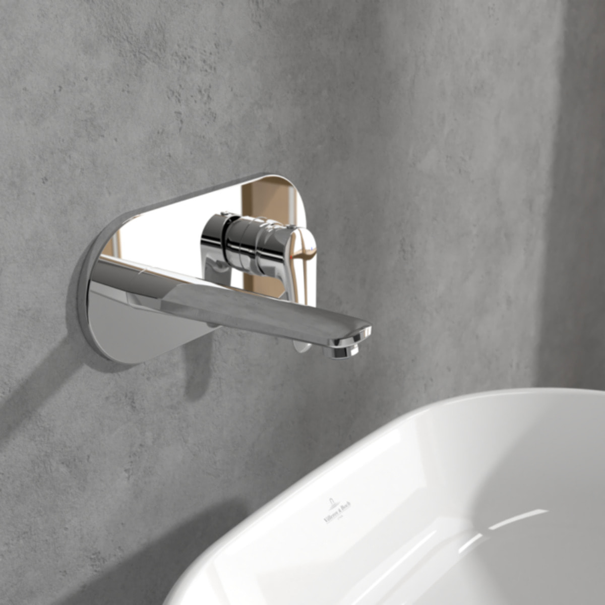 Mitigeur lavabo mural O.novo Start avec vidage Push Open chrome