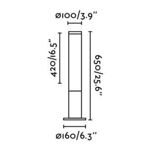 TURA 650 Balise gris foncé