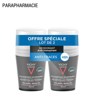 Déodorant Anti-Irritation 48H pour Homme - Roll-On 2x50 ml