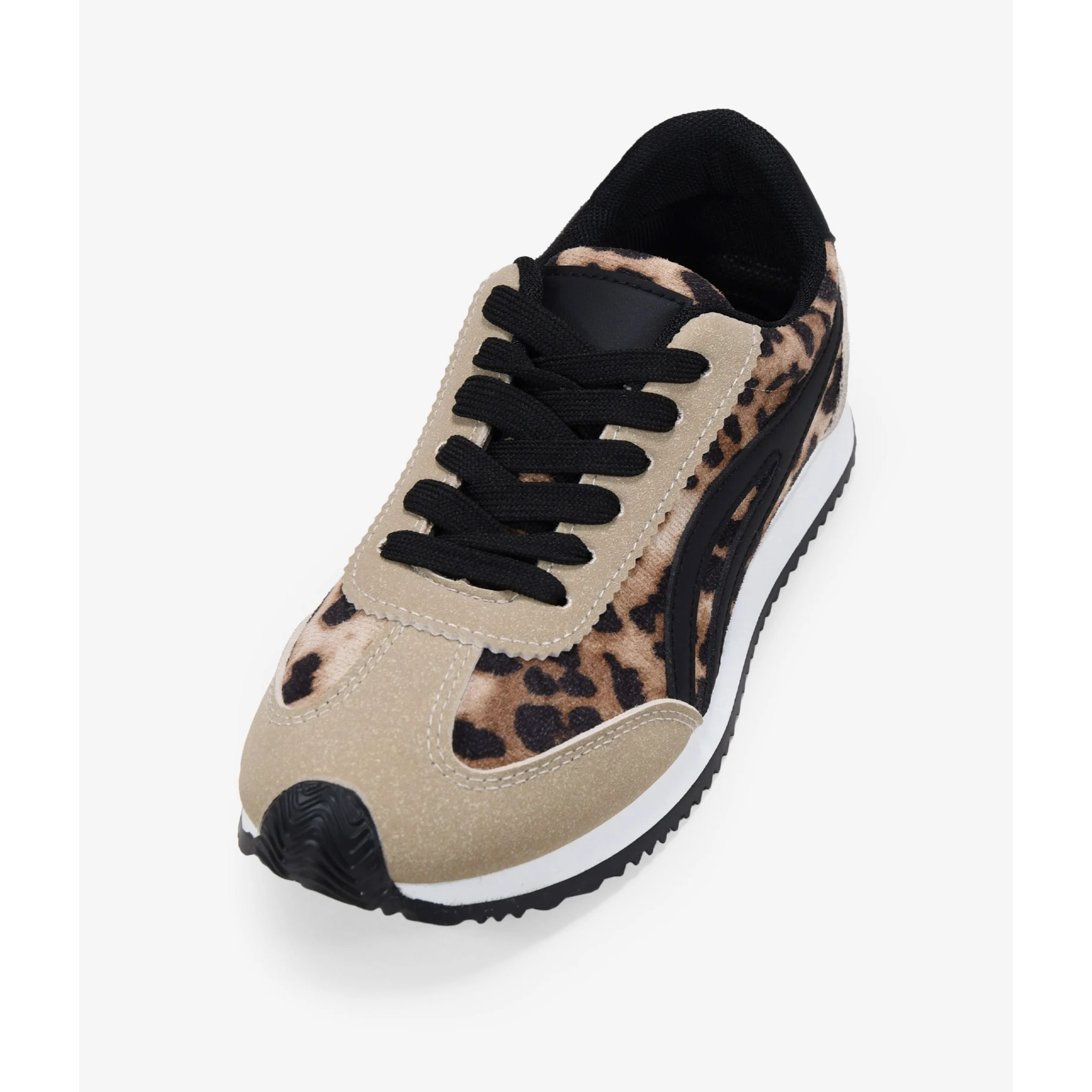 Zapatillas deportivas leopardo con cordones