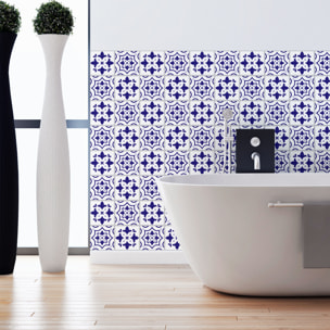 Stickers muraux - Sticker Mural Carrelage adhésif Cuisine Salle de Bain - 24 STICKERS CARRELAGES AZULEJOS LUPE