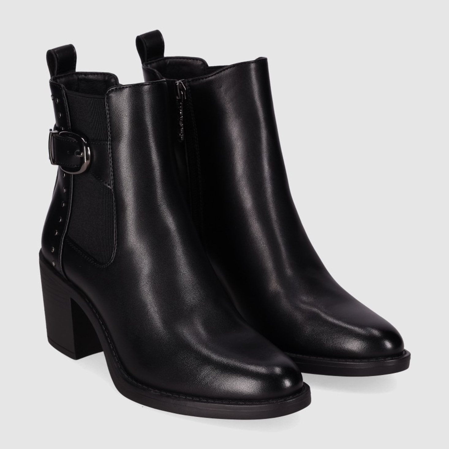 Botines - Negro - Tacón: 5 cm