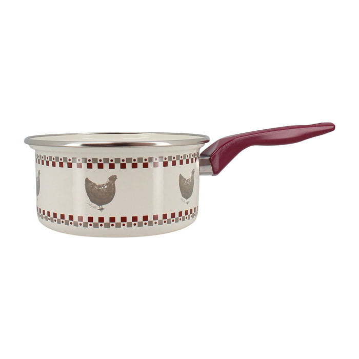 Casserole en acier émaillé 18cm - tous feux GALLINA