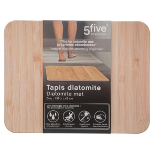 Tapis diatomite 35x45cm effet bambou