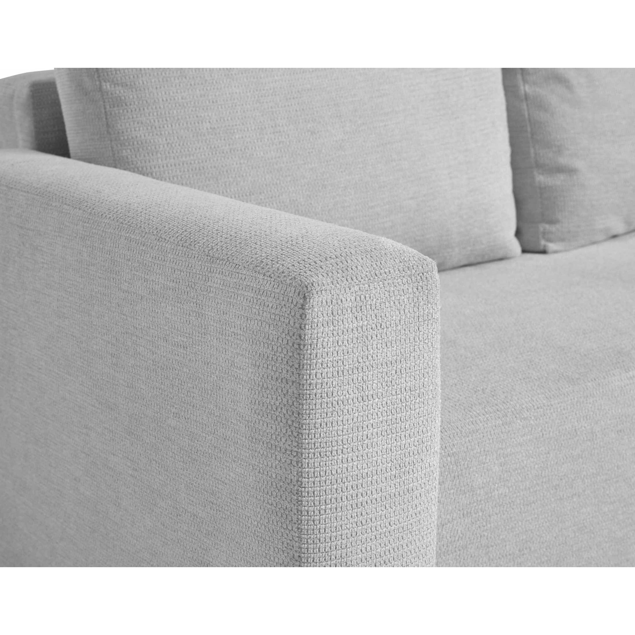 Canopy - canapé d'angle réversible - 4 places - convertible avec coffre - en tissu texturé - Gris clair