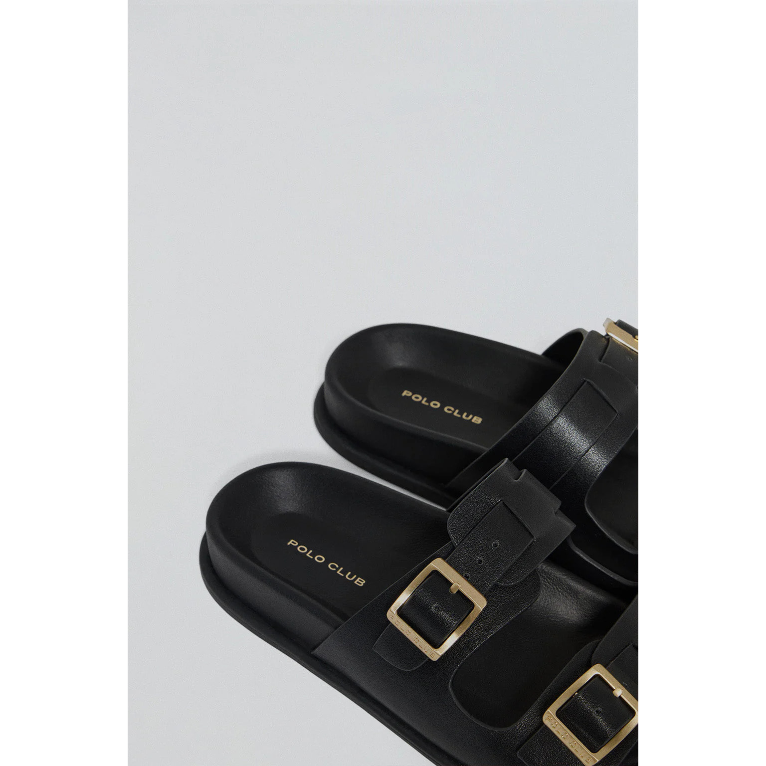 Sandalia bio negra Blake con hebillas