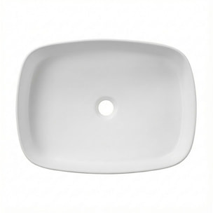 Vasque à poser rectangulaire 50 x 37,5 x 13,5 cm sans trop-plein blanc mat PixL (CEPX4937WM)