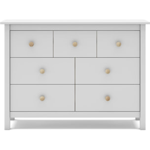 Commode enfant 7 tiroirs en bois massif - MELVIN