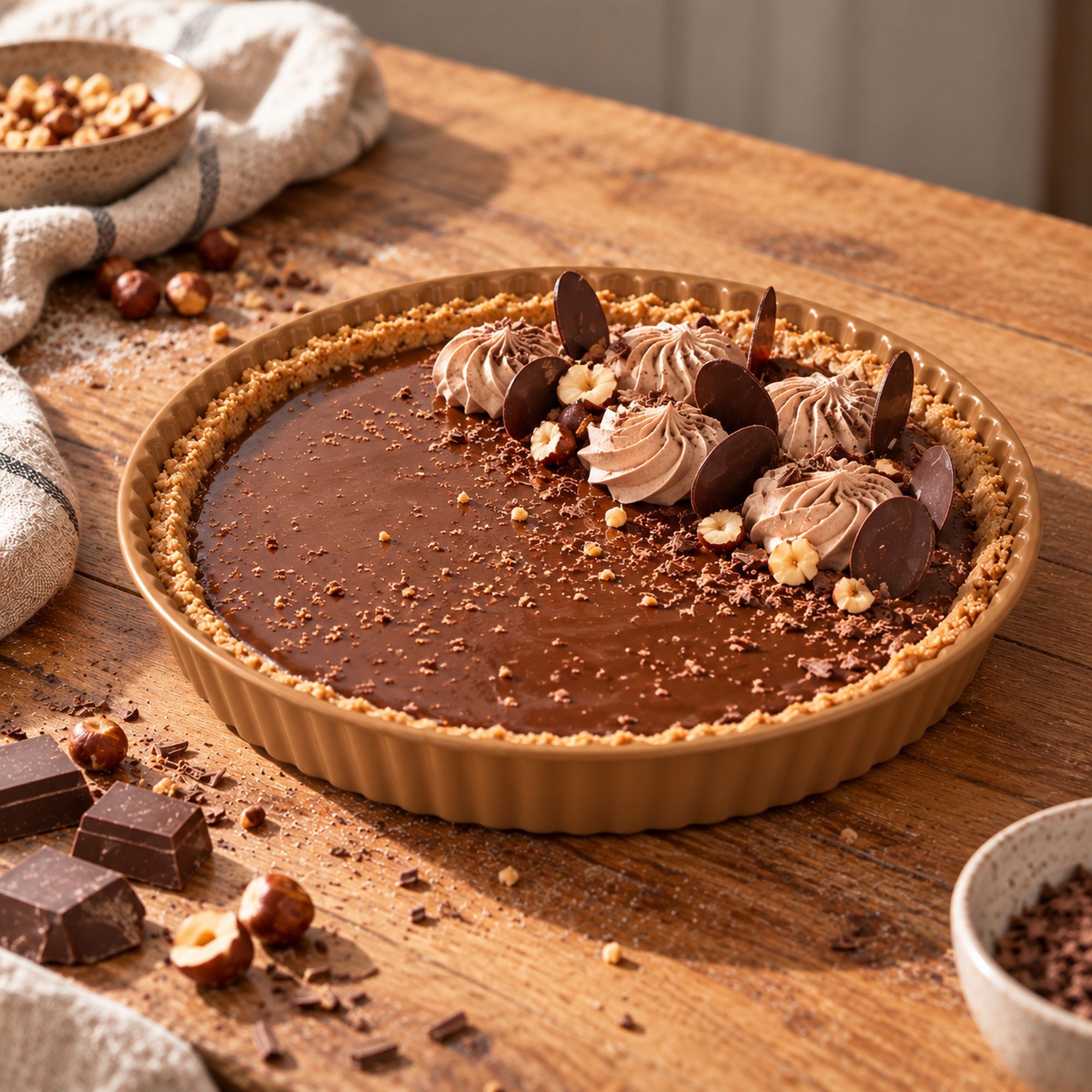 Moule à tarte en acier carbone noisette 30cm COLORAMA