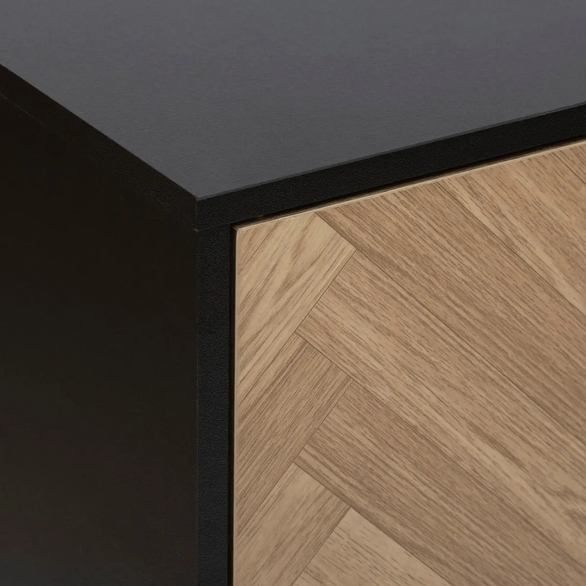 Étagère "Mix'n'door" 6 cases effet bois et noir 67,5x32cm