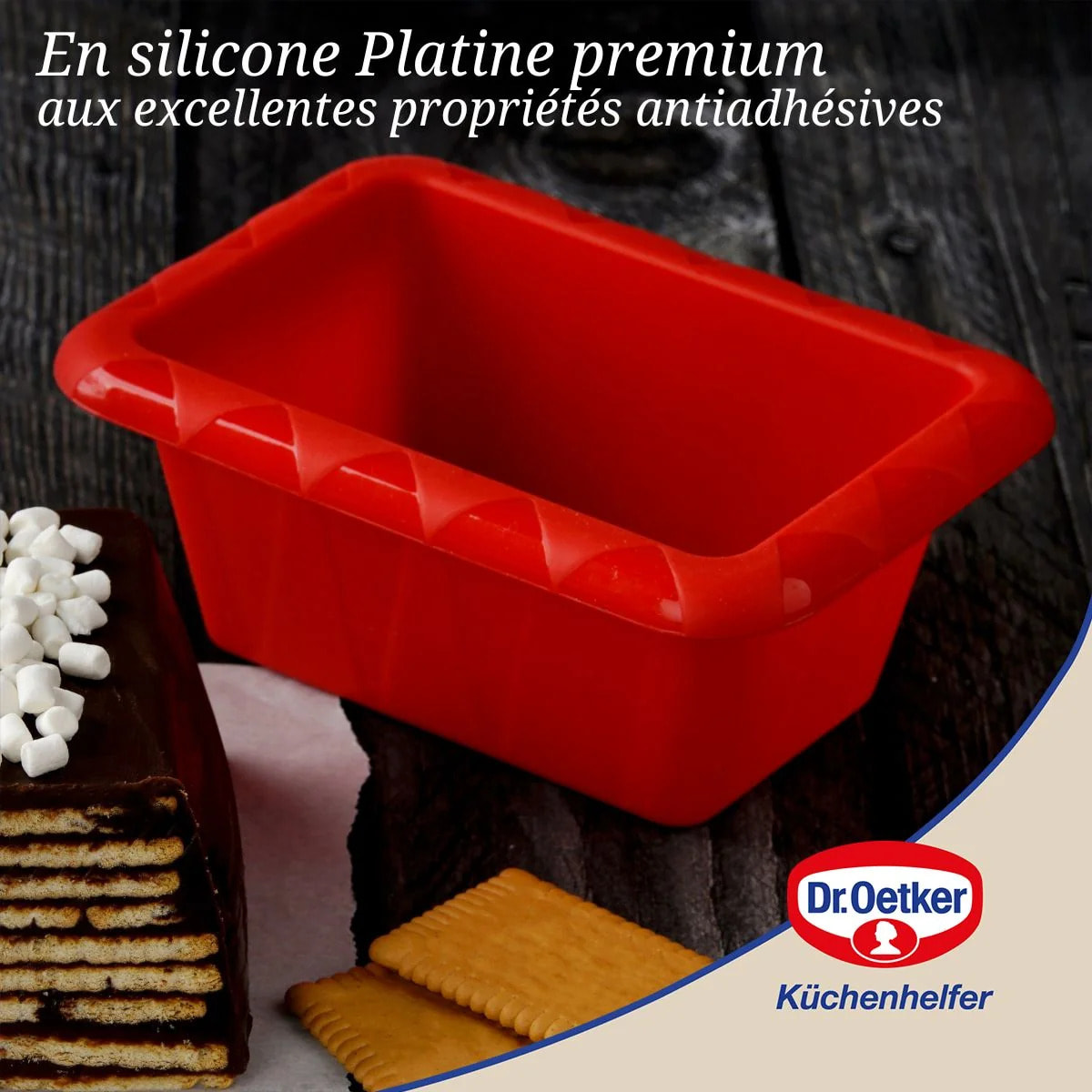 Petit moule à cake 18cm en silicone Dr Oetker Flexxibel Love