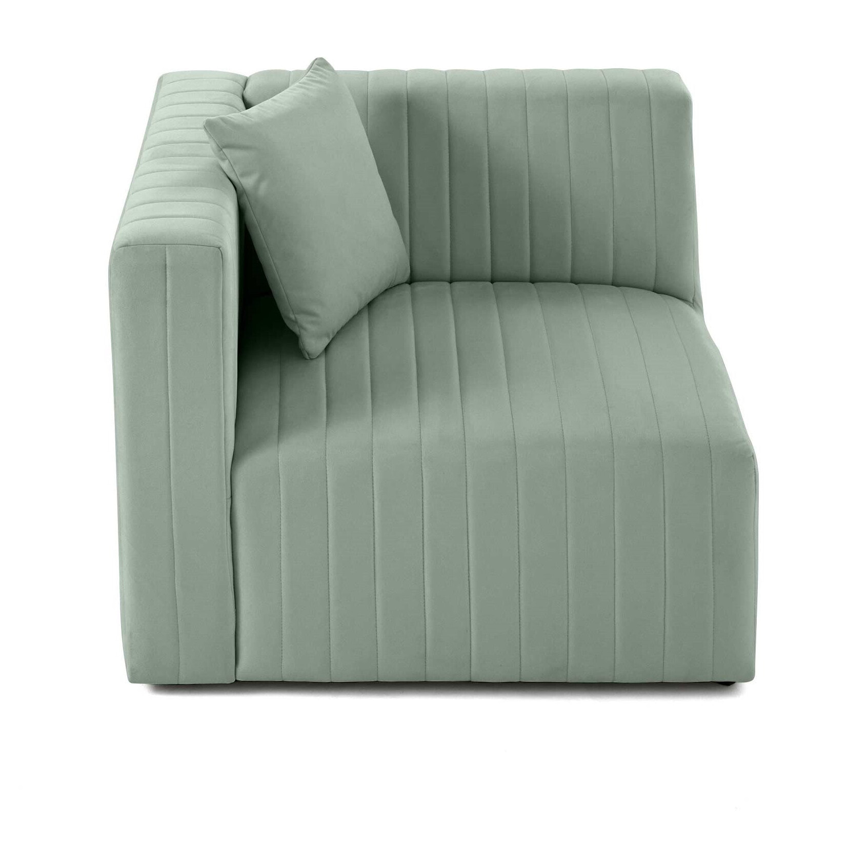 Nova - module d'assise gauche - en velours - Bleu