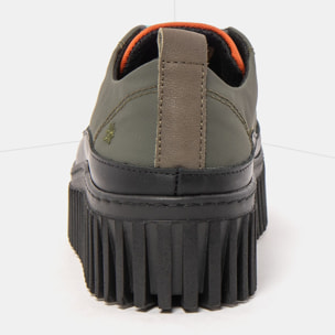 Zapatos 1518A RUBBER NYLON KAKI-ORANGE/BRIGHTON color Kaki-orange