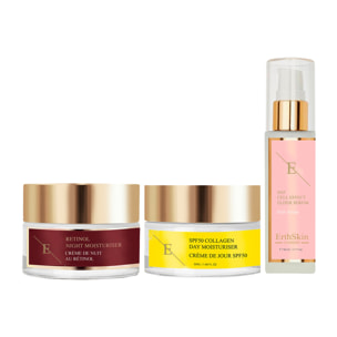 Crema de día con colágeno SPF + Hidratante de noche con retinol + SERUM EFECTO CELULAR EGF
