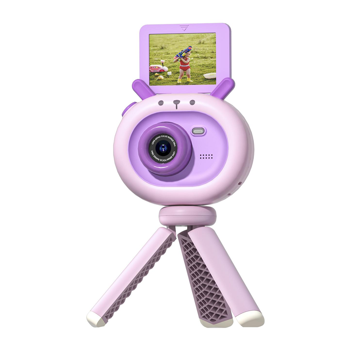 Foto digitale da 40mpx e videocamera FHD per bambini. Schermo pieghevole da 2 pollici. Include treppiede con funzione di presa.