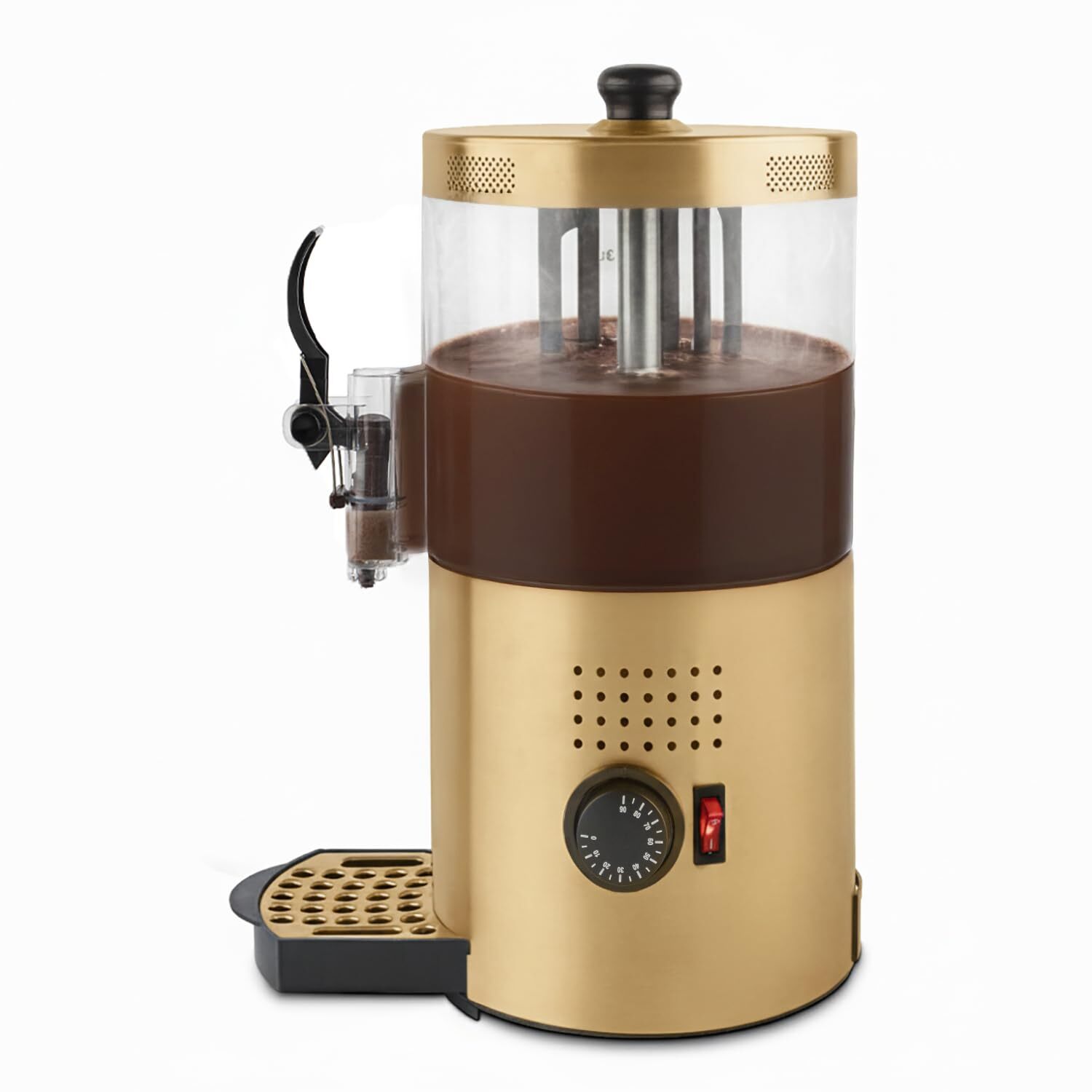Dispensador de chocolate caliente, 3 L, 1200 W, dorado