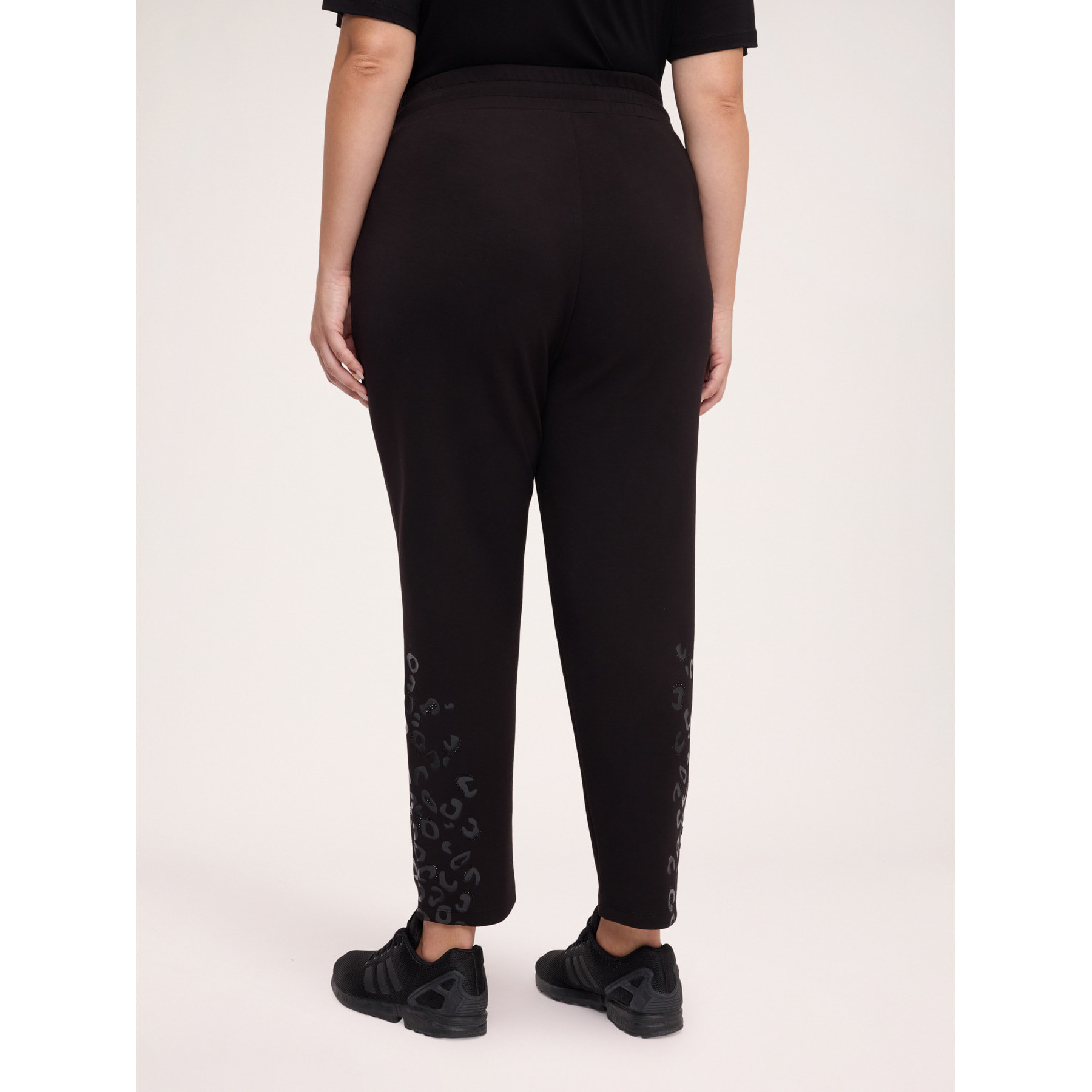 Fiorella Rubino - Jogger con stampa macula in rilievo - Nero