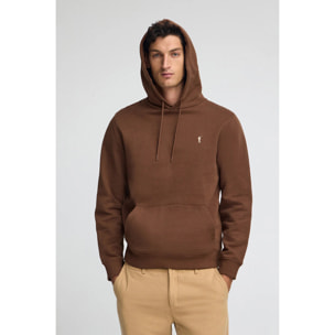 Sudadera color mocca con capucha de corte regular con logo Rigby Go
