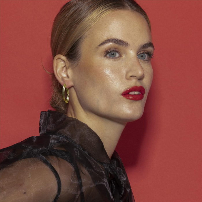 Pendientes acabado oro 18k