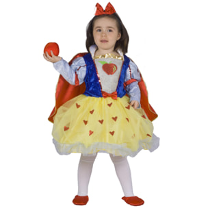 Abito Biancaneve Dolce Fiaba Costume Carnevale Bambina