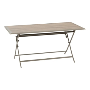 Table de jardin 6 places Azua pliable café 150x80cm