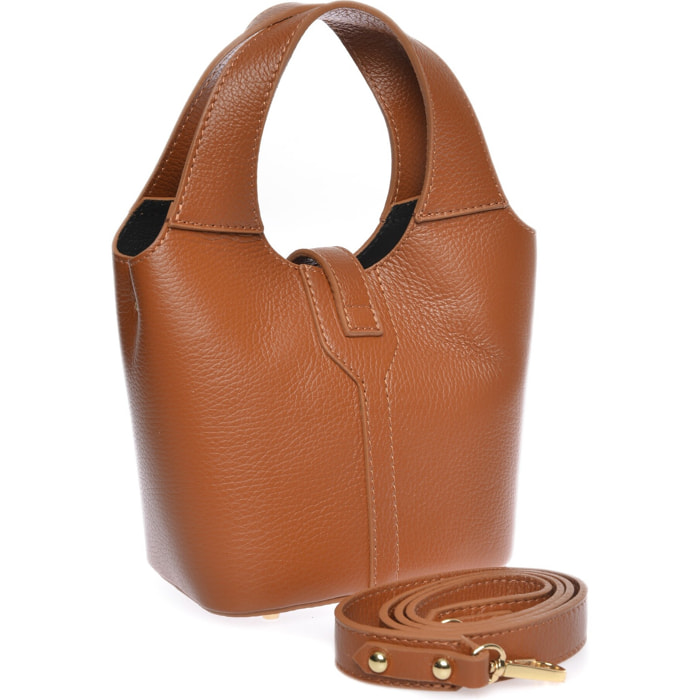 Borsa a mano Anna Luchini Cammello