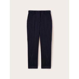 Motivi - Pantaloni regular in cotone - Blu
