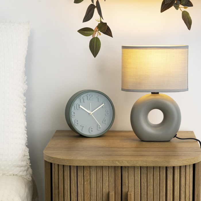 Lampe "Baru" gris mat, céramique H26cm