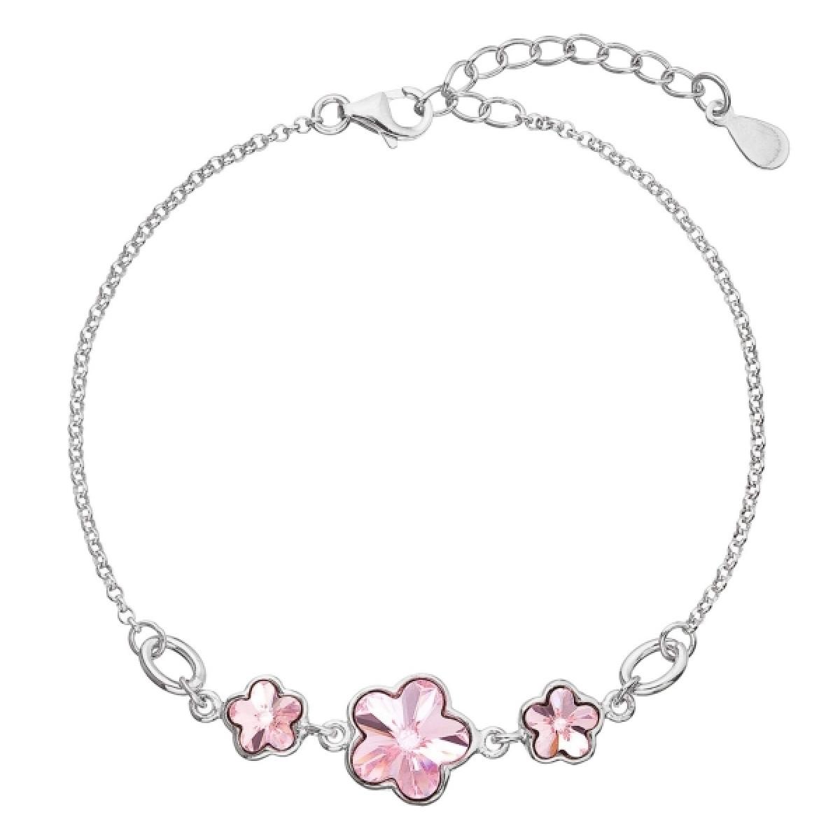 Pulsera Tris Flowers adornado con cristales de Swarovski