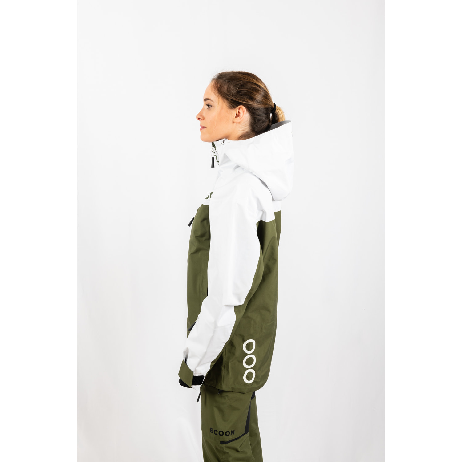 Chaqueta para mujer ECOON ECOExplorer Jacket Women - Caqui / Blanco