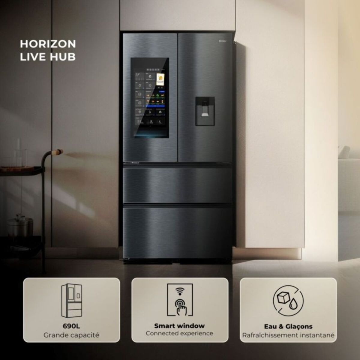 Réfrigérateur multi portes HAIER HFW99F19ESSB
