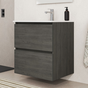 Conjunto mueble de baño SEA Alday, 60cm, Carbon