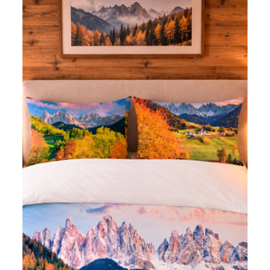 Parure Copripiumino Dolomiti pasaggio montano 100% cotone
