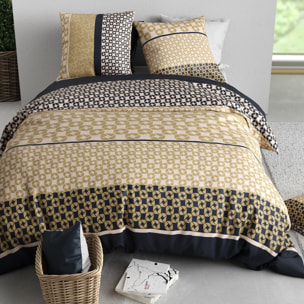 Parure housse de couette coton multicolore