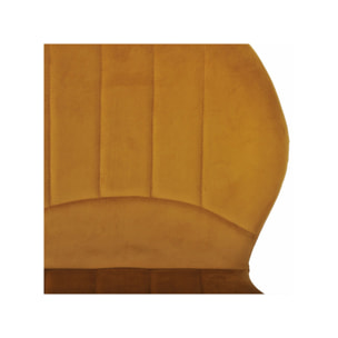 Chaise de bar en velours avec pieds en métal noir - FAUSTINE 2