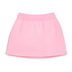 Gonna da bambina rosa con logo laterale
