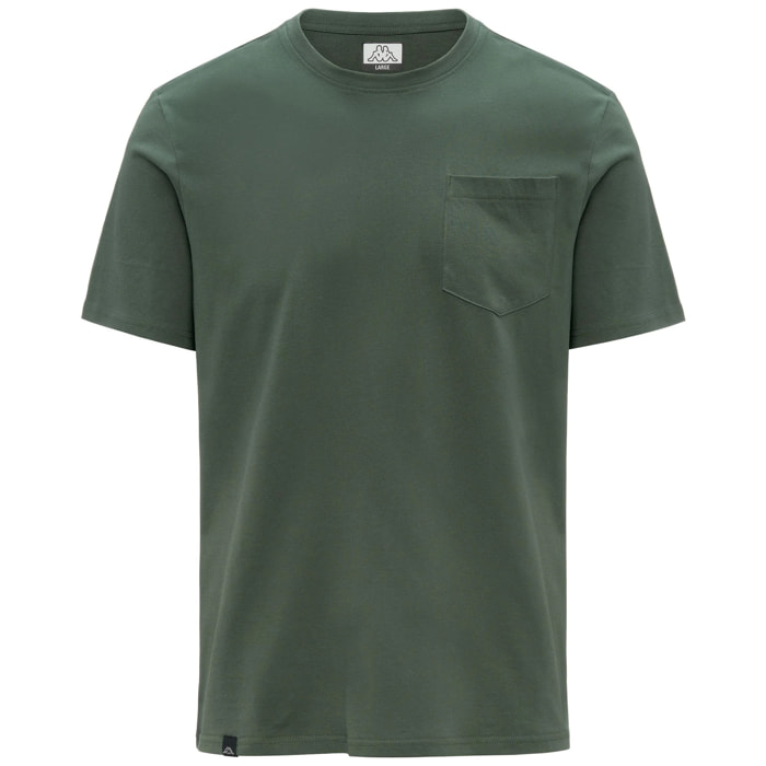Kappa - Camisetas y tops Hombre Verde - Logo Pocket