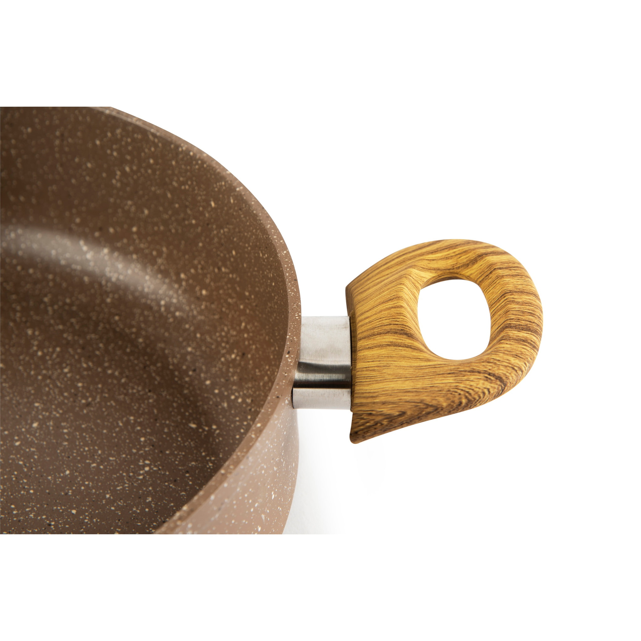 Poêlon 28 cm Excelsa – Wood & Stone, Aluminium Beige