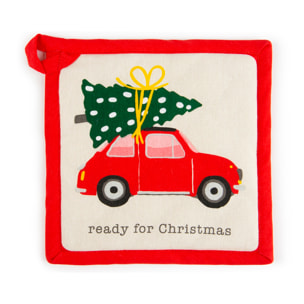 Set canovaccio con presina Excelsa – Ready For Christmas, Cotone Bianco