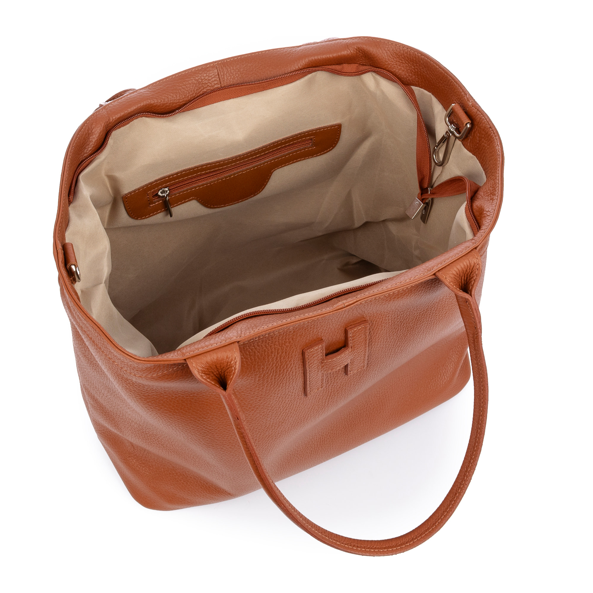 Aurigo borsa Shopper donna in vera pelle Dollaro. Doppia posizione.