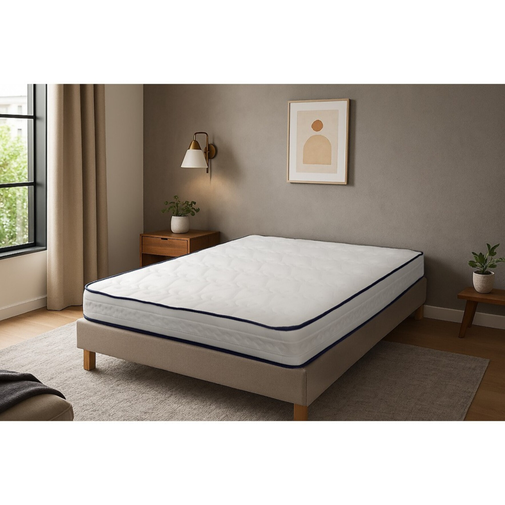 Matelas 2 personnes réversible en mousse - alan