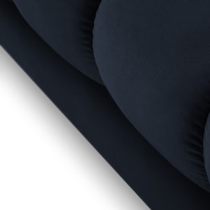 Méridienne gauche "Bali" en velours bleu foncé
