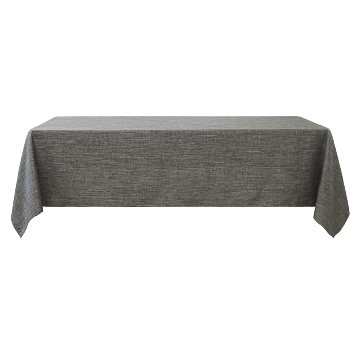 Nappe anti tâches et infroissable  -  - Effet chiné - Gris anthracite