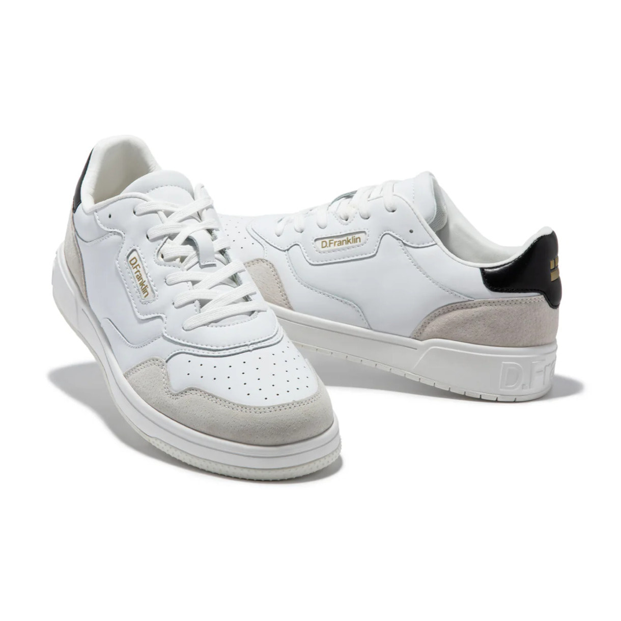 Zapatiilas Unisex Casual Court V2 Basic Piel Blanco / Negro D.Franklin