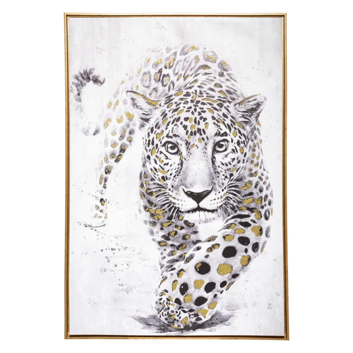 Toile imprimée "Pantère" encadrée 78x118 cm