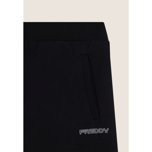 Pantaloni Sportivi Wide Leg Cropped con tasche interne