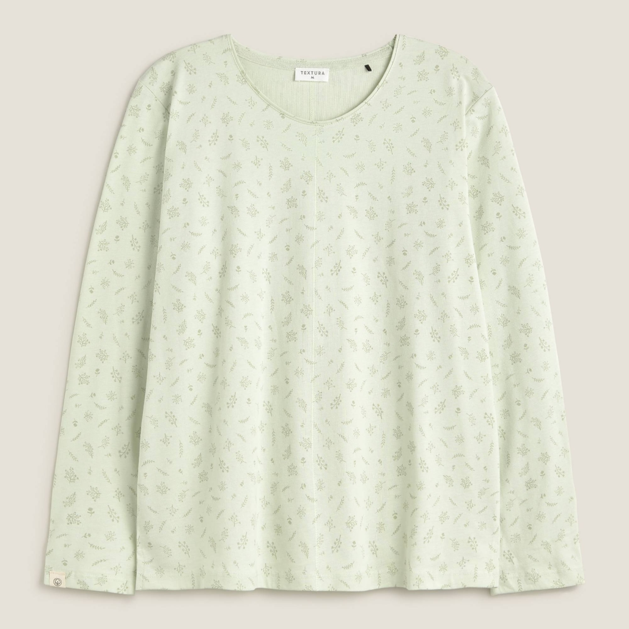 Camiseta de algodón estampada Mati color verde claro 100% Algodón