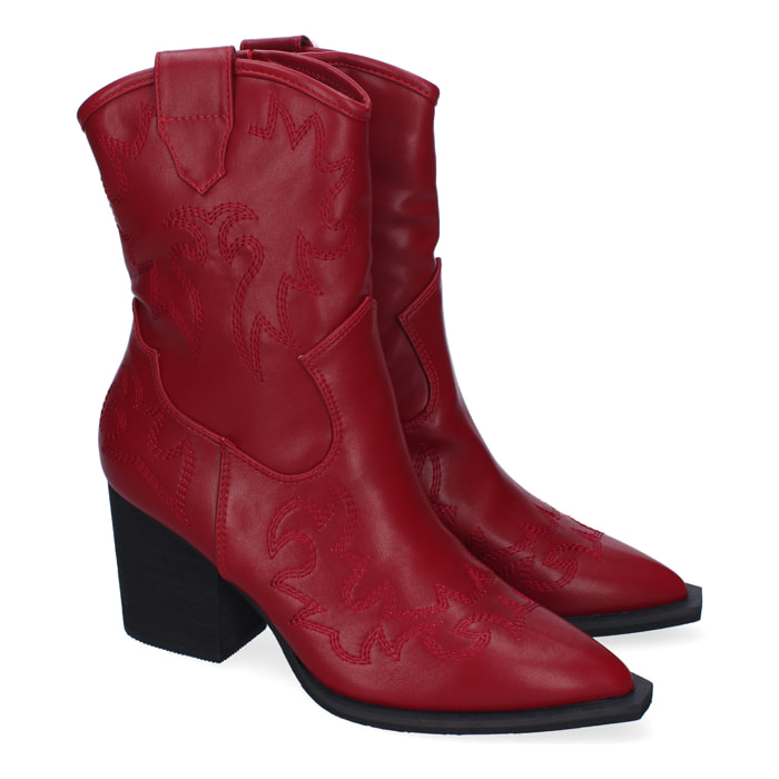 Botines Estilo Cowboy Elegantes para Mujer, Detalles Bordados, Comodas