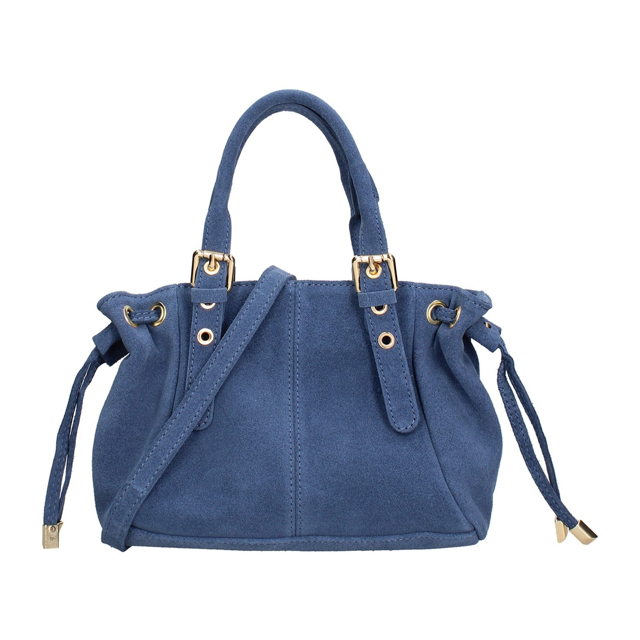 Borsa a mano da donna Made in Italy - Modello Elara Nova - Pelle scamosciata - 14.0 x 8.0 x 25.0 cm